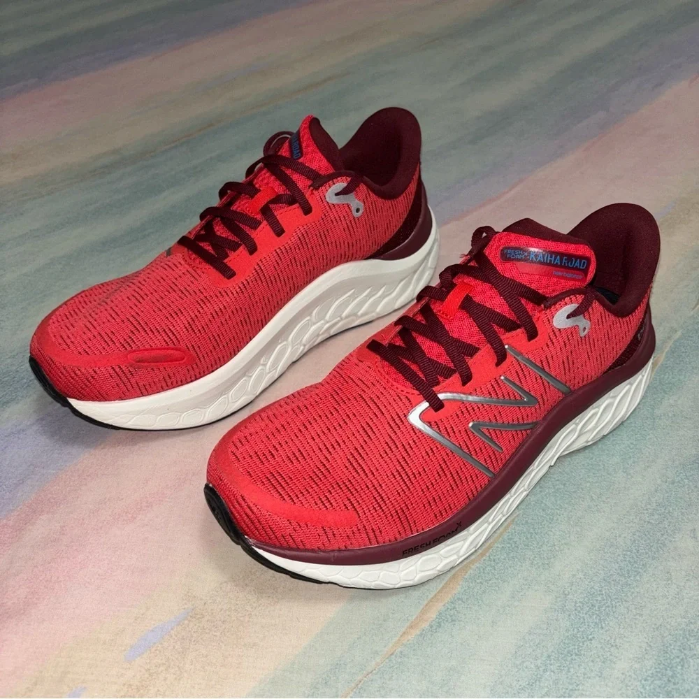 New Balance Shoes Mens size 10 Fresh Foam x Kaiha Road Red White Chunky Road - Picture 4 of 9